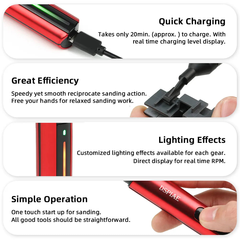 DSPIAE ES-A Reciprocating Sander DIY Electric USB Charge Grinding Pen