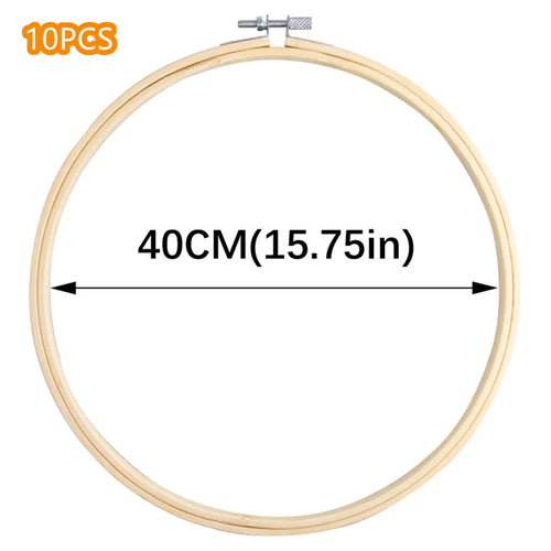 10pcs/Set 10-40cm Wooden Embroidery Hoops Frame Set Bamboo Embroidery