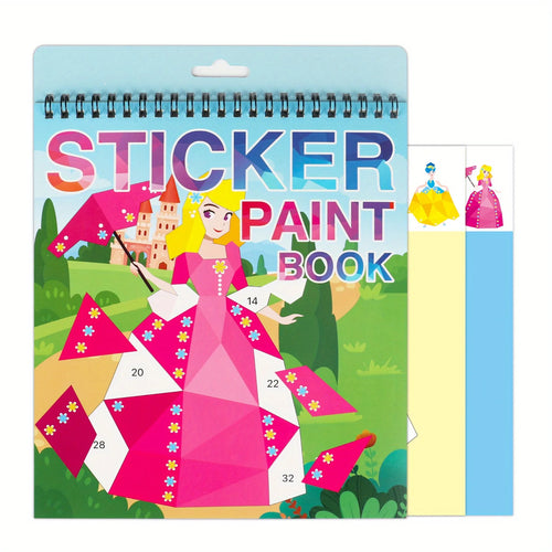 1PCS Sticker Book Crafts for Kids Ages 4-8, Sticker by Number for