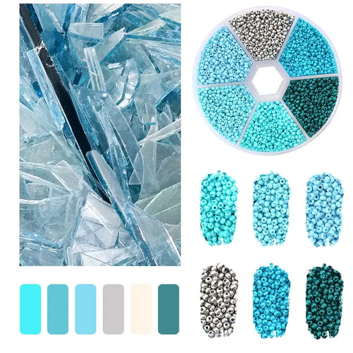 2mm Glass Seed Beads Kit Bracelet Making Kit Small Beads Assortment