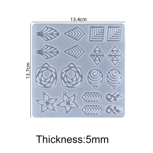 Earring Pendant Silicone Mold Epoxy Resin Jewelry Making Molds Heart