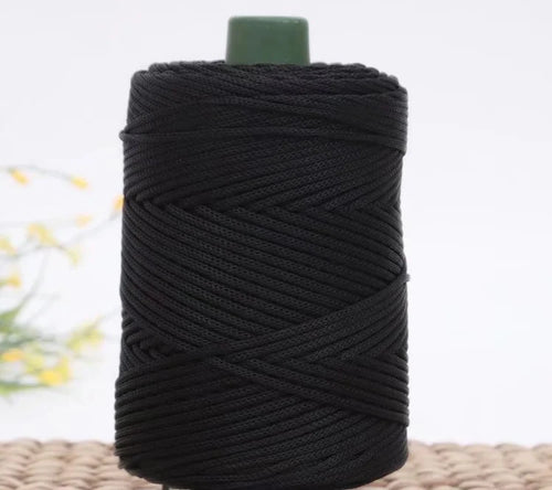 3mm Colored Cotton Cord Twisted Woven Rope Hollow Thread Craft