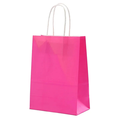 10 pcs Kraft Bag Paper Gift Bags Reusable Grocery Shopping Bags for