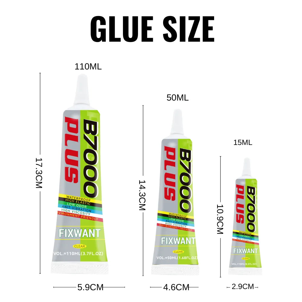 Clear B7000 PLUS & Black T-7000 Glue 15ml/50ml/110ml for Phone Repair,