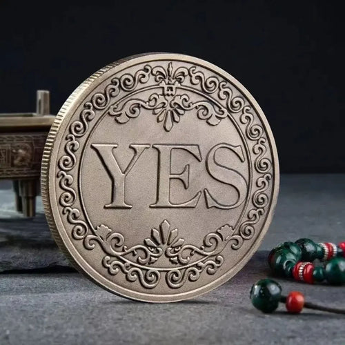 1PC Bronze Yes Or No Commemorative Coin Souvenir Non-Currency Game