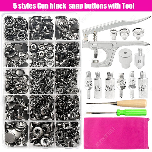 Metal Snap Fasteners Button Kits with Fastener Botones Installation