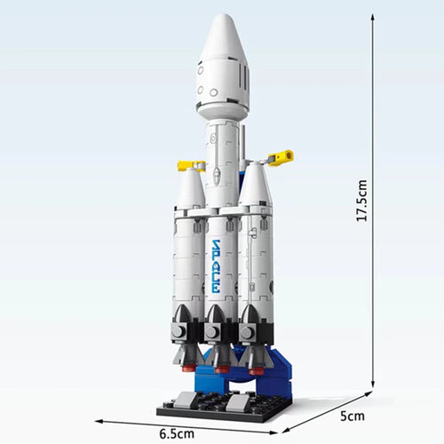 Moc Mini Aviation Manned Rocket Model Building Blocks Space Aerospace