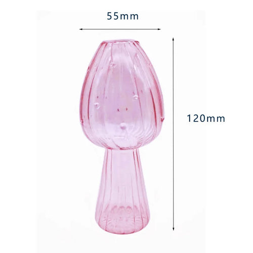 Creative Mushroom Glass Vase Plant Hydroponic Terrarium Art Plant