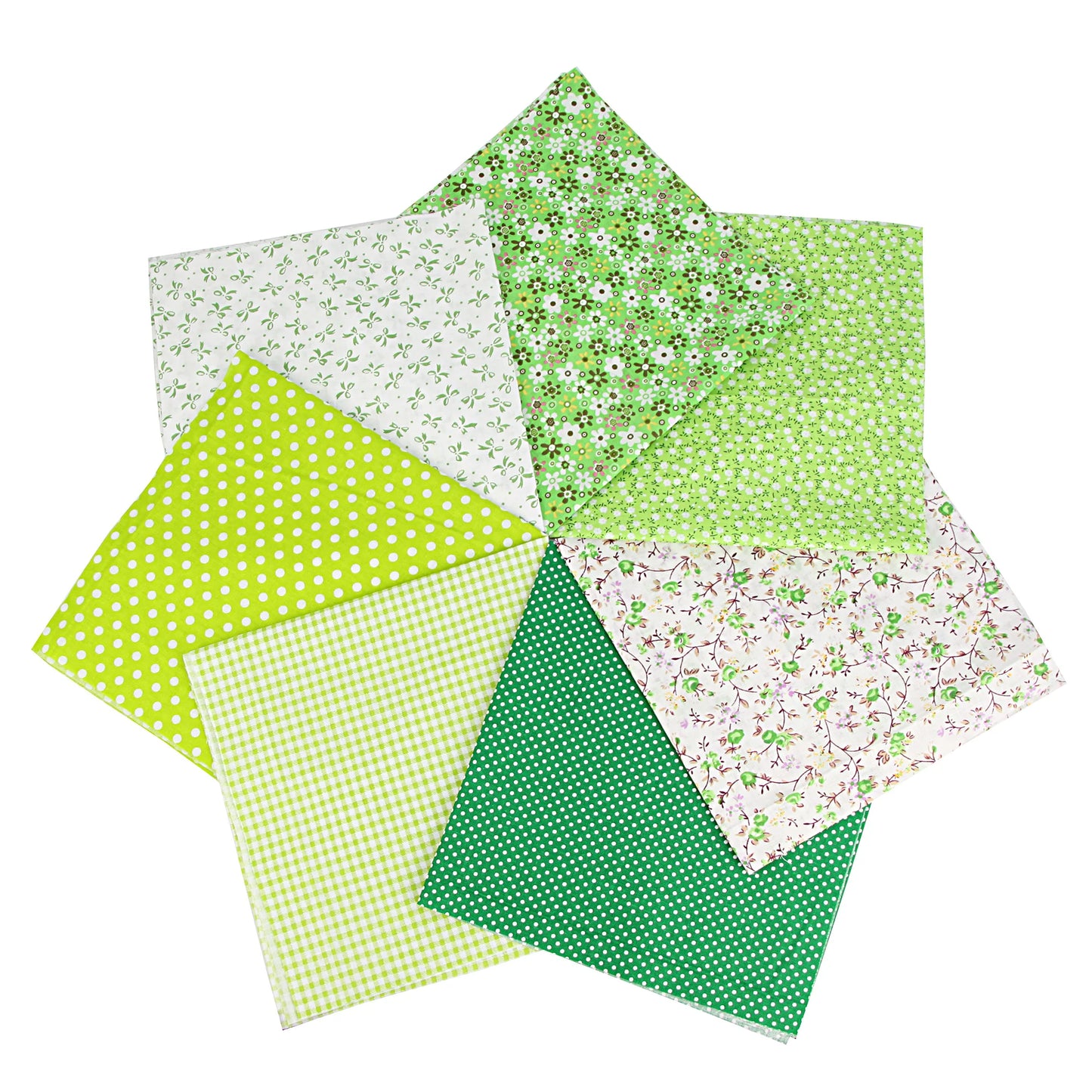 7PCS 25 x 25CM Squares Cotton Craft Fabric Cloths for DIY Bundle