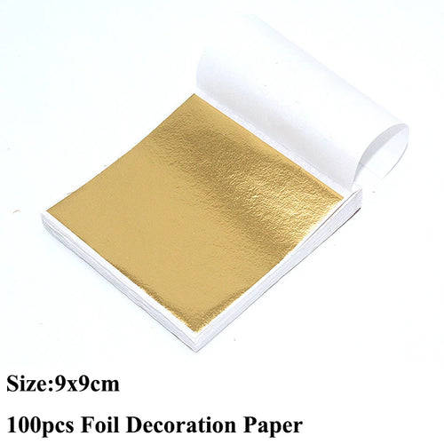 100pcs Imitation Gold Sliver Copper Foil Paper DIY Resin Candle