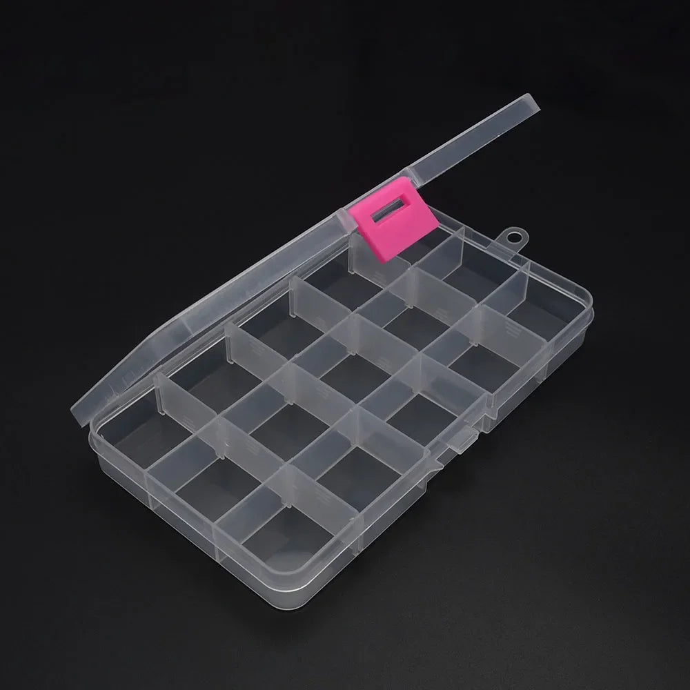 6-32 Compartments Plastic Storage Box Organizer Jewelry Container with