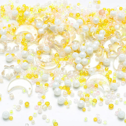Mixed Star Moon Crystal Glass Beads Seedbeads Loose Round Pearl for