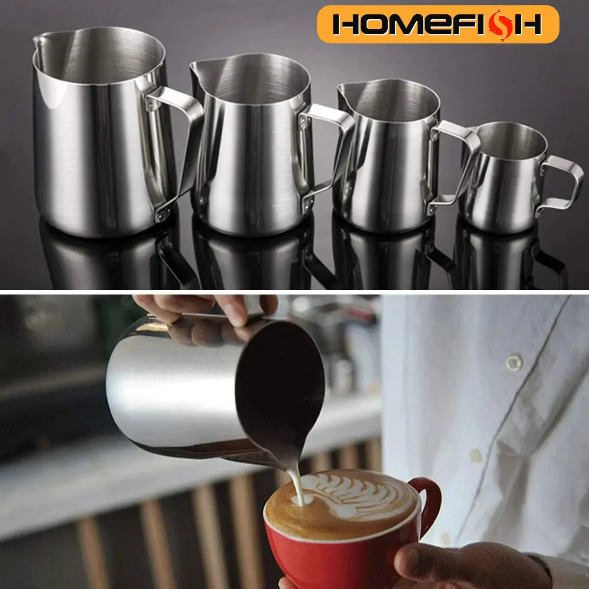 150/350/600ml Milk Jugs Fashion Stainless Steel Milk Craft Milk