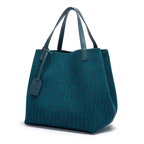 CH Ladies Shoulder Bag Fashion Classic New Pure Color Outer Pocket