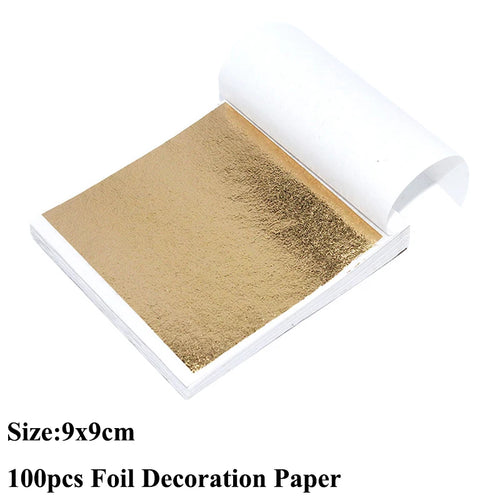 100pcs Imitation Gold Sliver Copper Foil Paper DIY Resin Candle