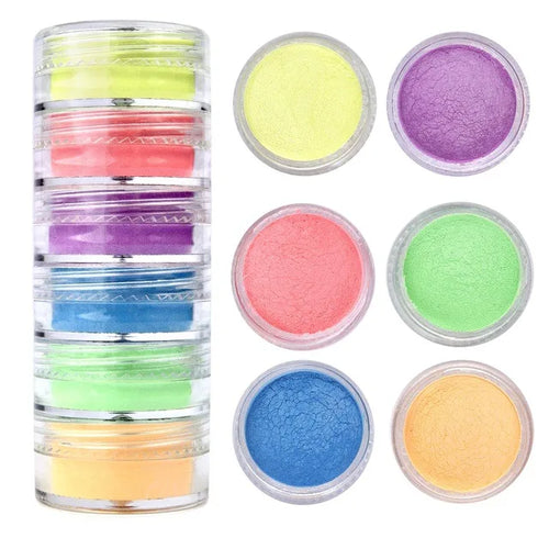 6 Colors/Set Mica Powder for Epoxy Resin Pearlescent Epoxy Resin Dye