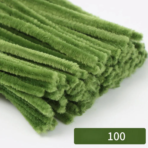 100pcs 30cm Chenille Stems Stick Cleaners Kids Educational Toys