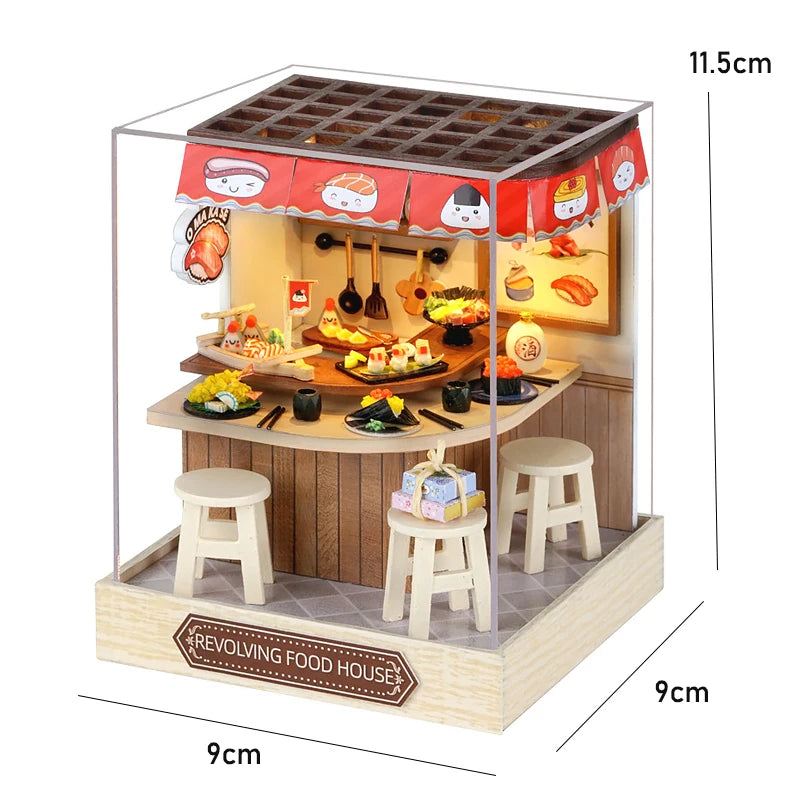 Mini Doll House DIY Small House Kit Handmade 3D Puzzle Assembly Model