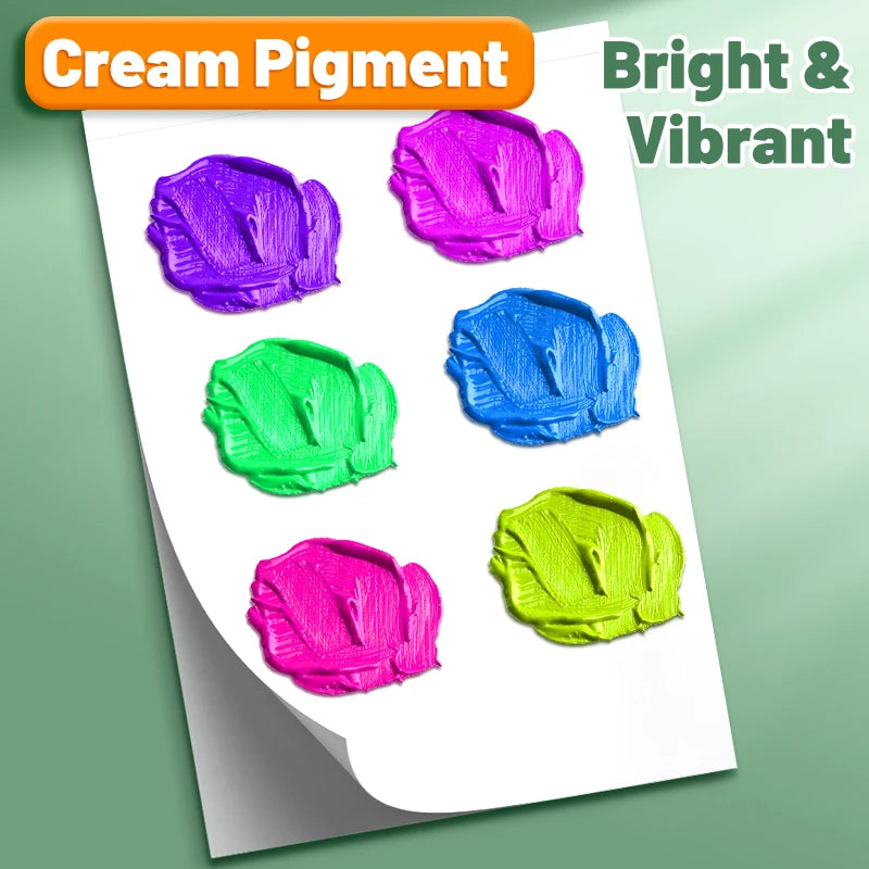 Acrylic Paint Set 12/18/24 Colors 5ml/0.17oz,Water-Proof Portable Art