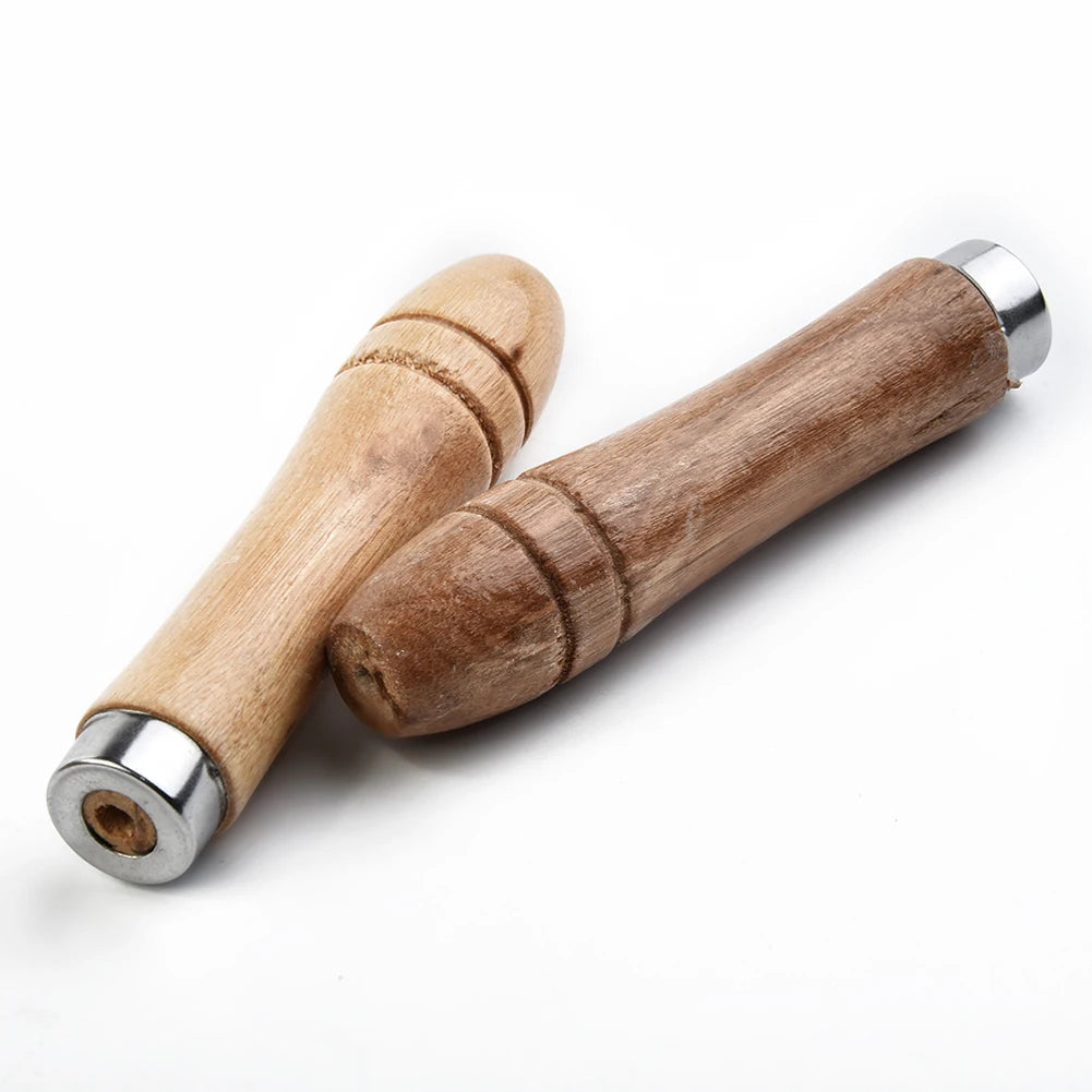 10pc Wooden File Handle Replacement Strong Metal Collar For File Craft
