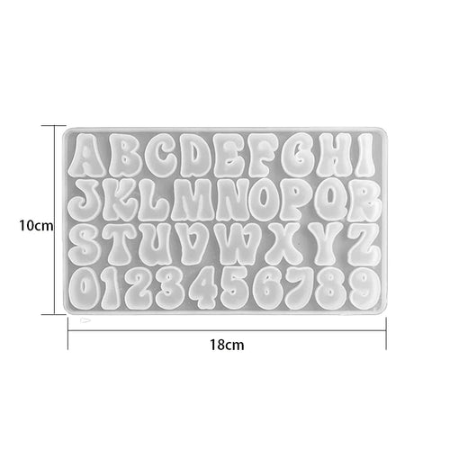 Alphabet Epoxy Resin Silicone Mold DIY Letter Number Pendant Resin