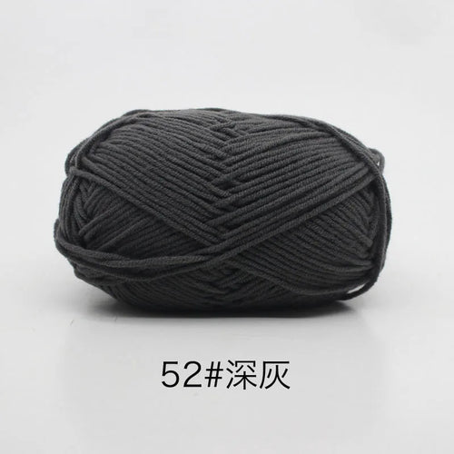 40-50g/Set 4ply Milk Cotton Knitting Yarn Needlework Dyed Lanas For
