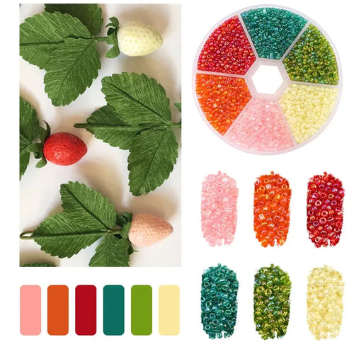 2mm Glass Seed Beads Kit Bracelet Making Kit Small Beads Assortment