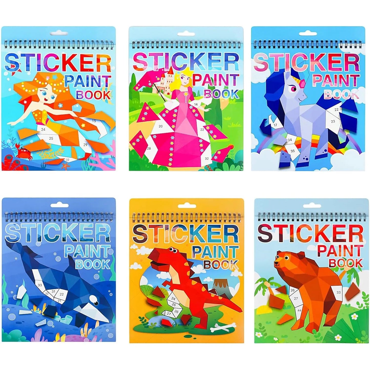1PCS Sticker Book Crafts for Kids Ages 4-8, Sticker by Number for