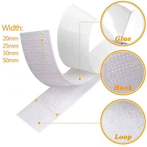 25meters Strong Self Adhesive Hook and Loop Fastener Tape Nylon