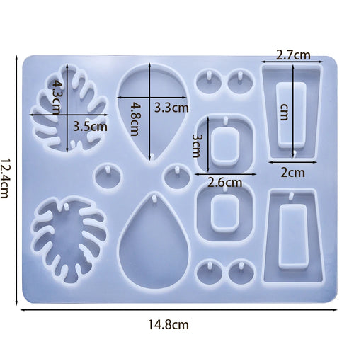 Earring Pendant Silicone Mold Epoxy Resin Jewelry Making Molds Heart