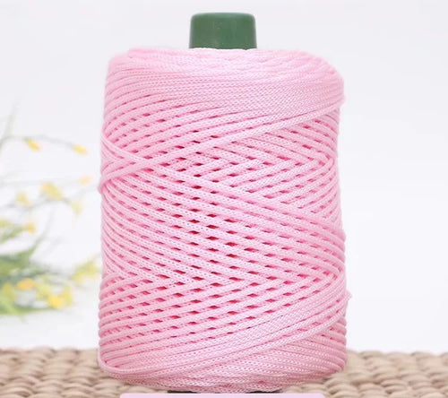 3mm Colored Cotton Cord Twisted Woven Rope Hollow Thread Craft