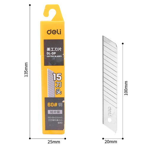 10PCS 18mm Utility Knife Replacement Blades, Snap-off Blades Fits18mm
