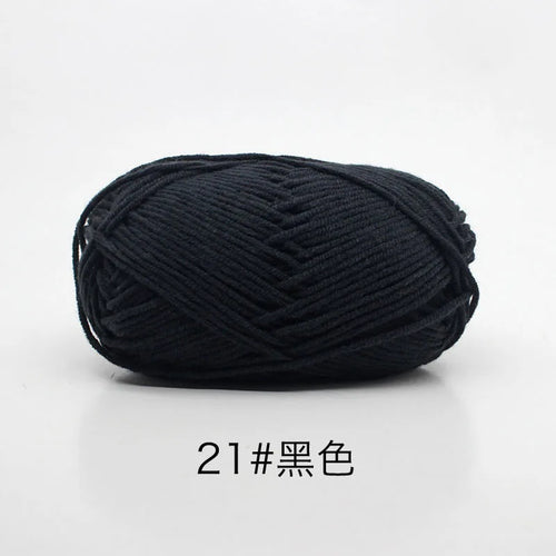 40-50g/Set 4ply Milk Cotton Knitting Yarn Needlework Dyed Lanas For