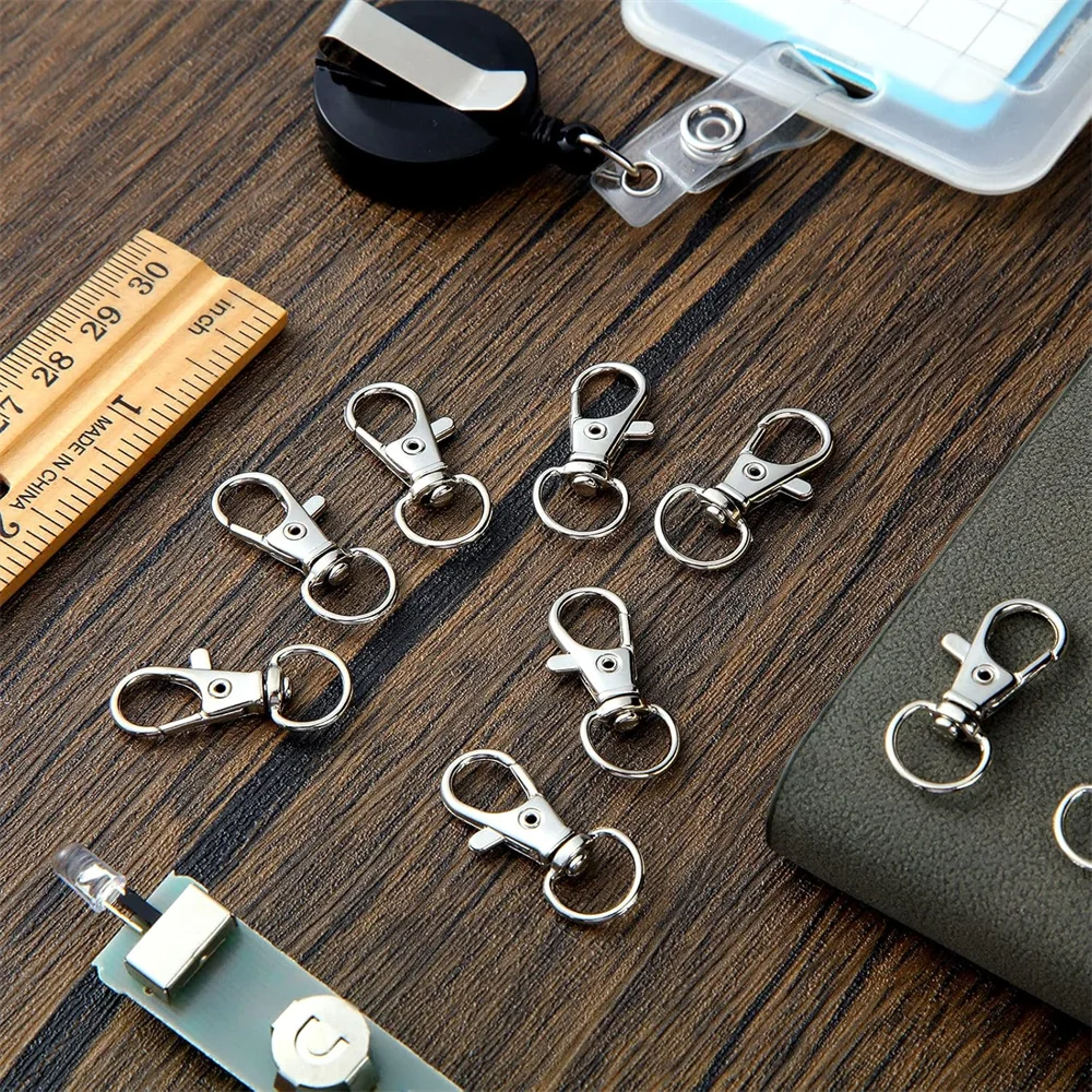 5/20/50/100Pcs Key Chain Clip Hooks Swivel Clasps Lanyard Snap Hook