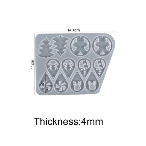 Earring Pendant Silicone Mold Epoxy Resin Jewelry Making Molds Heart