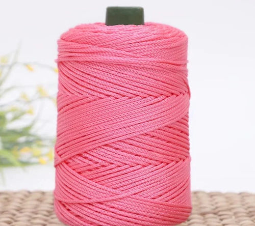 3mm Colored Cotton Cord Twisted Woven Rope Hollow Thread Craft