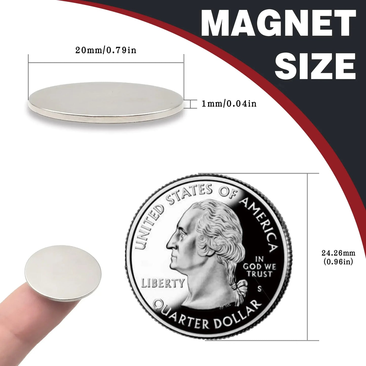 20*1mm Refrigerator Magnets Whiteboard Magnets Arts and Crafts Magnets