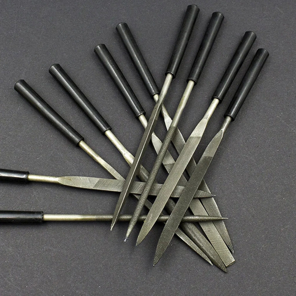 STONEGO Needle Files Set, 5PCS/10PCS, 3x140mm, for Jewelers, Diamond