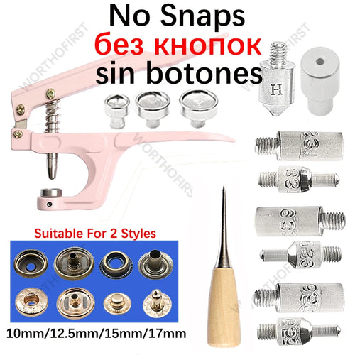 Metal Snap Fasteners Button Kits with Fastener Botones Installation