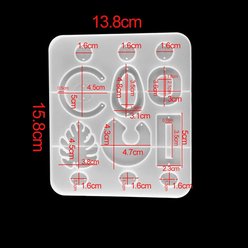 Earring Pendant Silicone Mold Epoxy Resin Jewelry Making Molds Heart