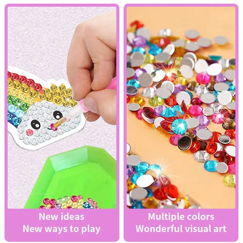 DIY 12 Stickers Diamond Paintings Kit Create Arts Education Craft