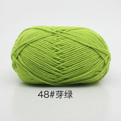 40-50g/Set 4ply Milk Cotton Knitting Yarn Needlework Dyed Lanas For