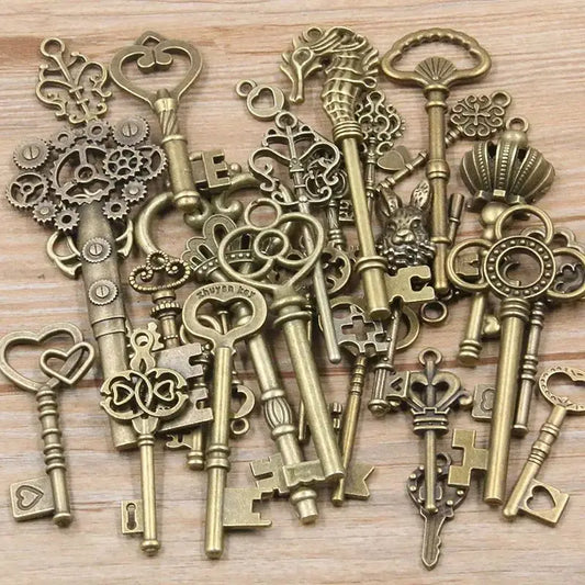 50g/pack Key Charms Bracelets Necklace Craft Metal Pendant For Jewelry
