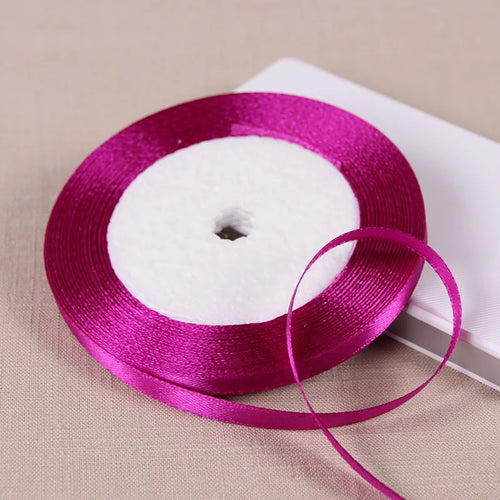 25yards/roll 6mm Satin Ribbon DIY Handmade Crafts Fabric Christmas