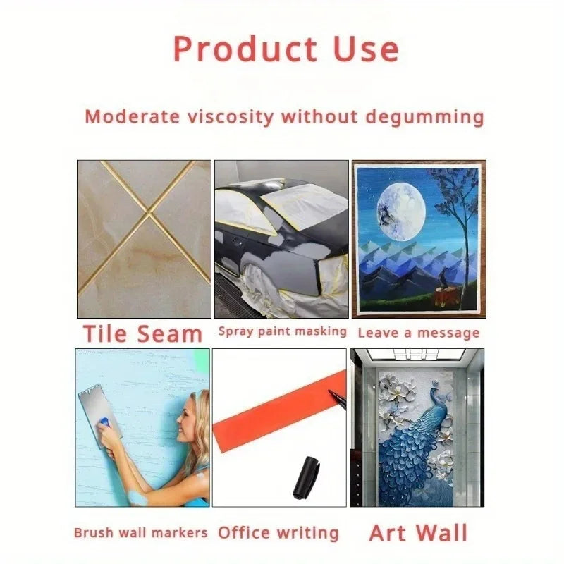 3 - Roll Set of Multi - Surface Paint Tape: 20m/Roll, for Wall