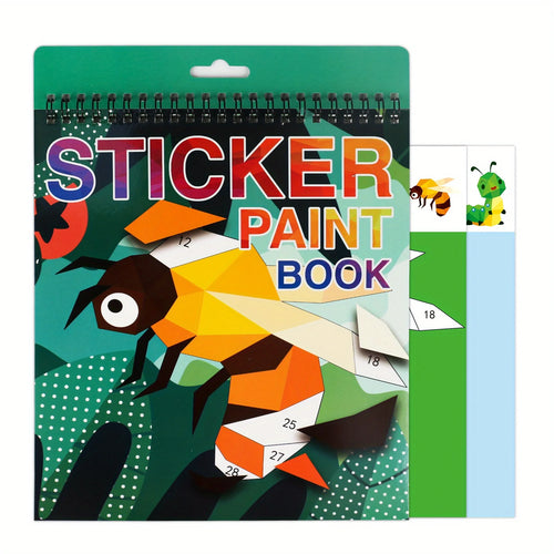 1PCS Sticker Book Crafts for Kids Ages 4-8, Sticker by Number for