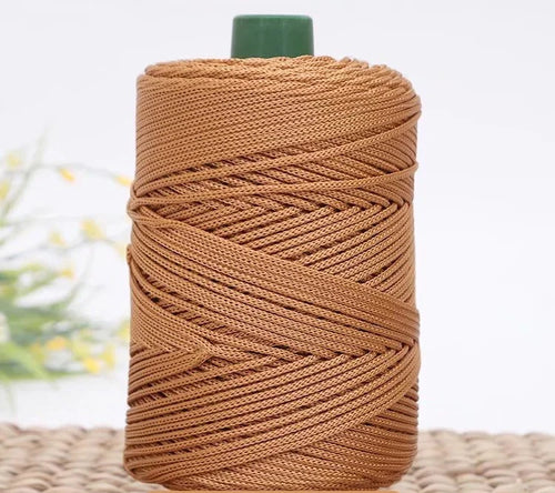 3mm Colored Cotton Cord Twisted Woven Rope Hollow Thread Craft