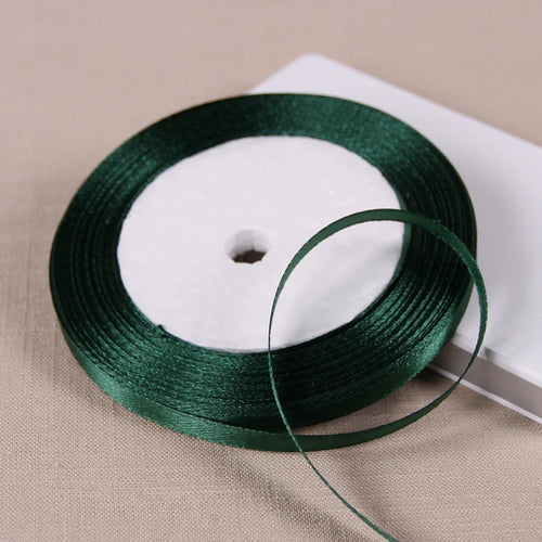 25yards/roll 6mm Satin Ribbon DIY Handmade Crafts Fabric Christmas