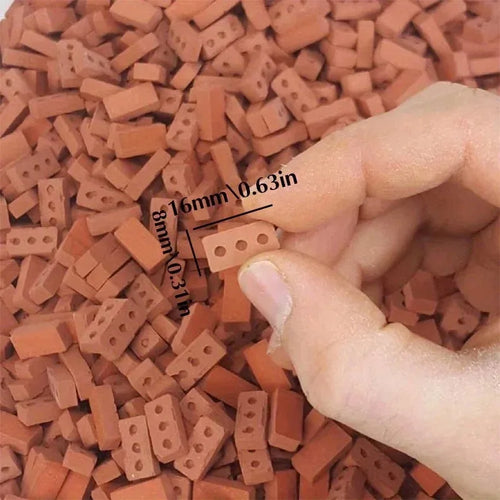 50pcs 1:16 Real Mini Bricks Model, Miniature Figurine Landscaping