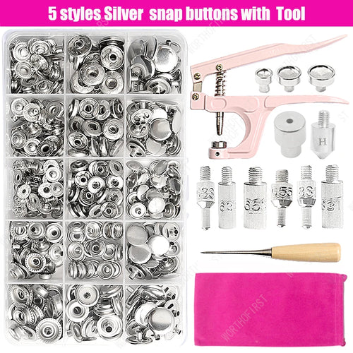 Metal Snap Fasteners Button Kits with Fastener Botones Installation
